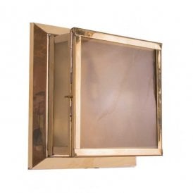 BULKHEAD Square Bathroom Light Polished Brass
