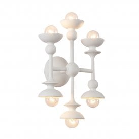 contemporary abstract wall sconce in antique white finish