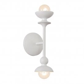 modern white wall sconce with two golf balls lamps