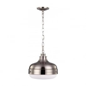 CADENCE two tone nickel ceiling pendant light, industrial style