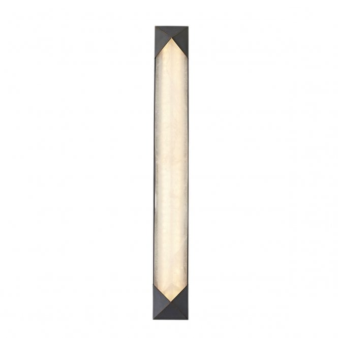 Caesar Large Urban Bronze and Alabaster LED Wall Light