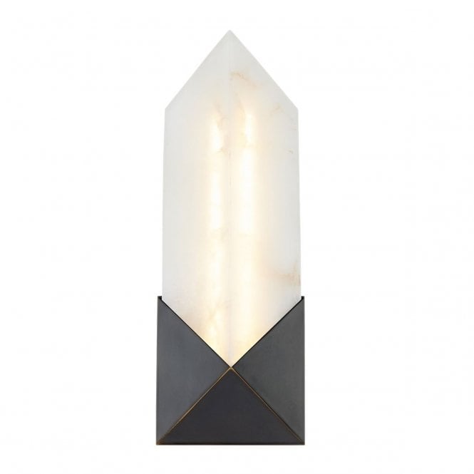 Caesar Small Urban Bronze and Alabaster LED Wall Light