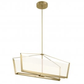 Gold modern integrated led pendant 