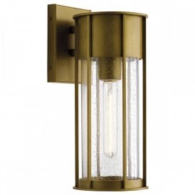 natural brass outdoor wall lantern