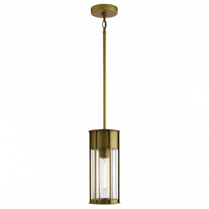 Camillo 1lt Outdoor Pendant in Natural Brass