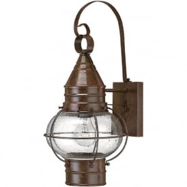 CAPE COD outdoor bronze wall lantern, medium