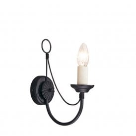 CARISBROOKE black Gothic style single wall light