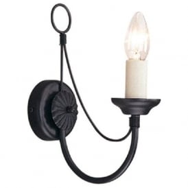 CARISBROOKE black Gothic style single wall light