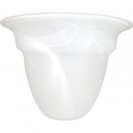 CARISBROOKE small alabaster white glass shade