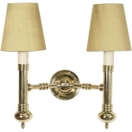 CARLTON traditional period wall light with gold shades