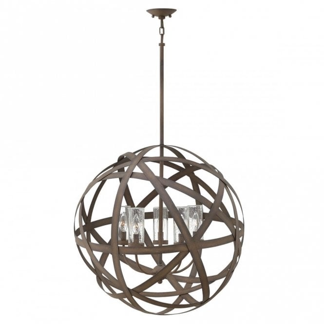 CARSON large open frame orb chandelier for indoor or outdoor use