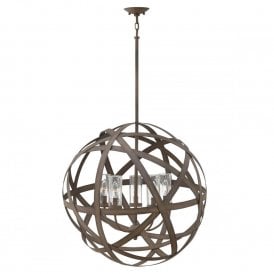 CARSON large open frame orb chandelier for indoor or outdoor use