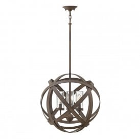 CARSON open frame orb chandelier for indoor or outdoor use