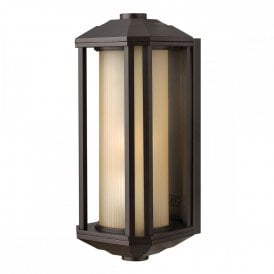 CASTELLE 1 Light Medium Outdoor Wall Lantern | Bronze