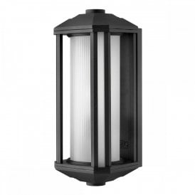 CASTELLE 1 Light Medium Wall Lantern - Black