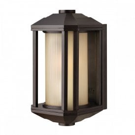 CASTELLE 1 Light Small Outdoor Wall Lantern | Bronze
