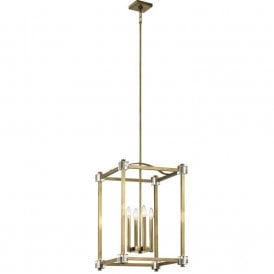CAYDEN 4 light large open frame lantern style ceiling pendant