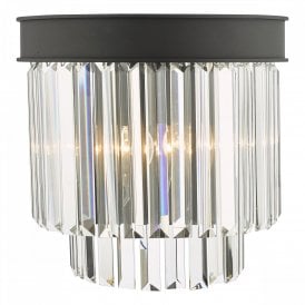 Celeus Wall Light in Anthracite & Crystal