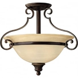 CELLO traditional antique bronze ceiling uplighter
