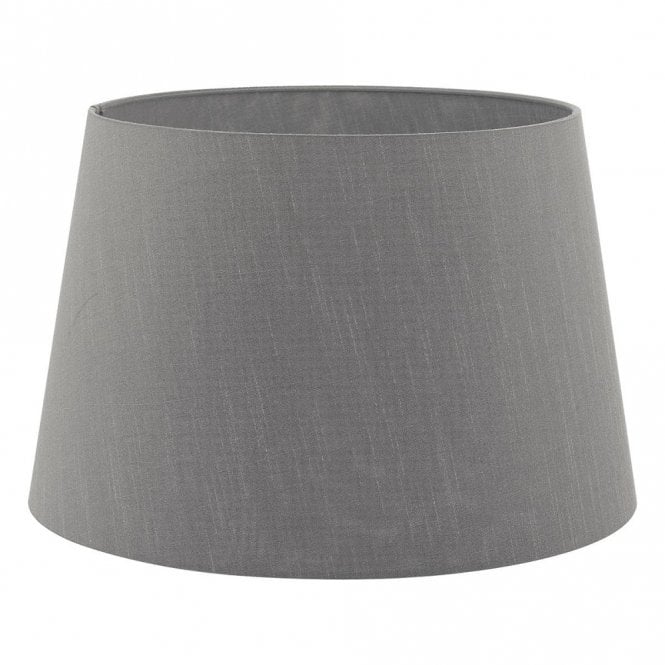 CEZANNE French tapered drum shade in grey faux silk 35cms