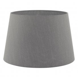 CEZANNE French tapered drum shade in grey faux silk 35cms