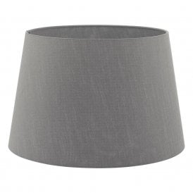 CEZANNE French tapered drum shade in grey faux silk 35cms