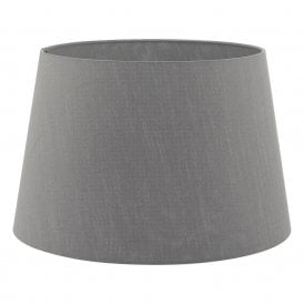 CEZANNE French tapered drum shade in grey faux silk 40cms