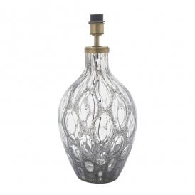 CHALCEDONY Large Charcoal Tinted Glass Base