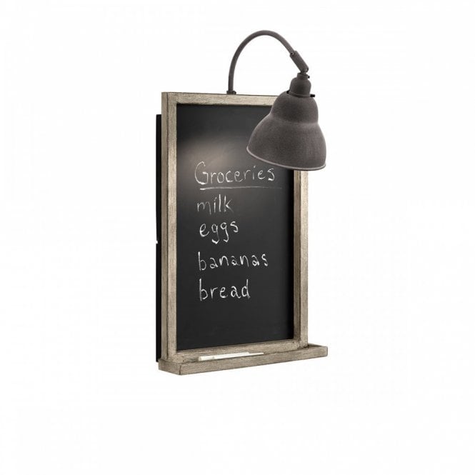 CHALKBOARD weathered zinc wall light with blackboard