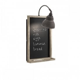 CHALKBOARD weathered zinc wall light with blackboard