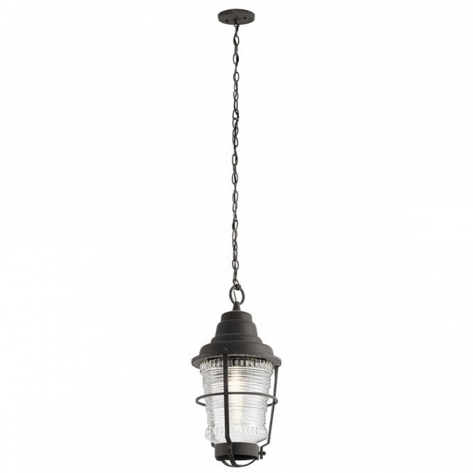 CHANCE Harbor 1 Light Exterior Chain Lantern | Weathered Zinc