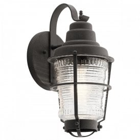 CHANCE Harbor 1 Light Outdoor Wall Lantern | Small | Weathered Zinc