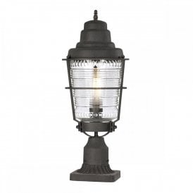 CHANCE Harbor 1 Light weathered zinc Pedestal Lantern