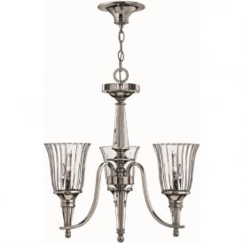 CHANDON classic silver sterling and crystal chandelier (3 lights)