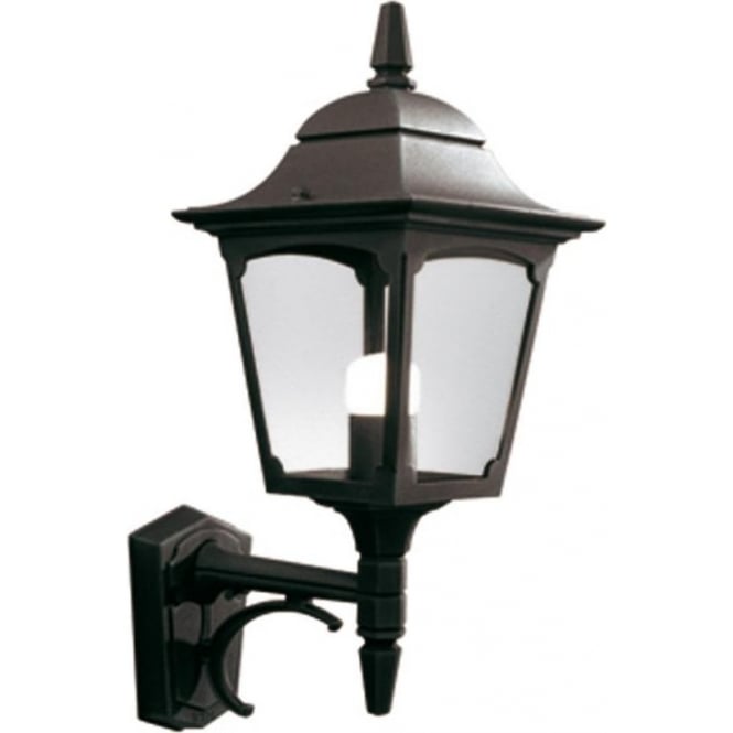 CHAPEL black aluminium traditional garden wall lantern