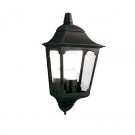 CHAPEL flush fitting traditional black exterior wall light