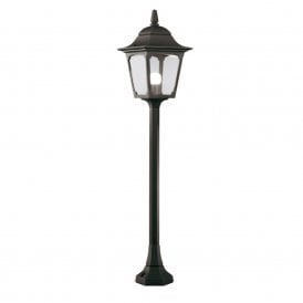 CHAPEL garden pillar lantern light, black aluminium