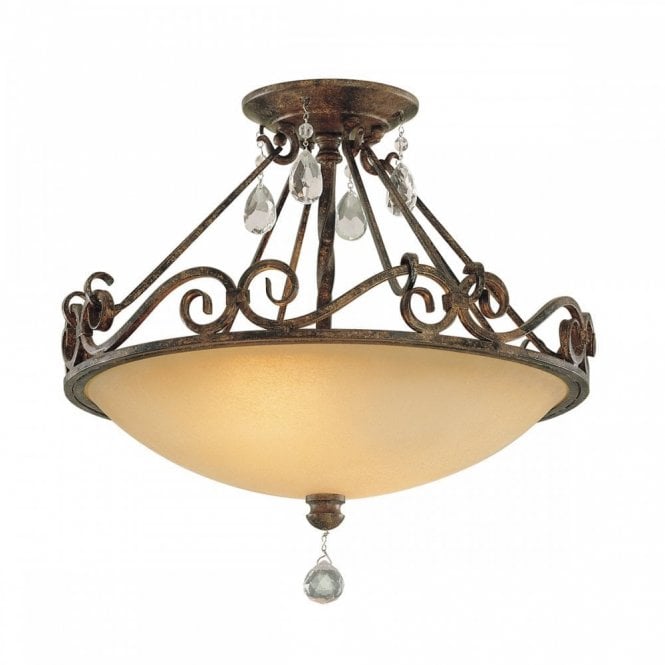 CHATEAU 2 Light Semi-Flush Light | Mocha Bronze