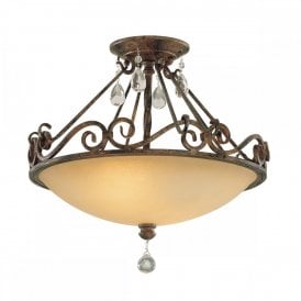 CHATEAU 2 Light Semi-Flush Light | Mocha Bronze