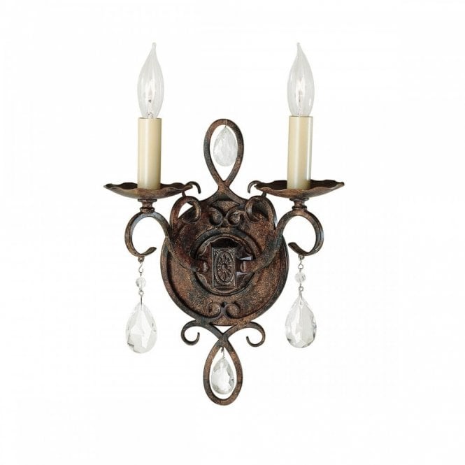 CHATEAU 2 Light Wall Light | Mocha Bronze