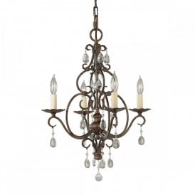 CHATEAU 4 Light Chandelier | Mocha Bronze