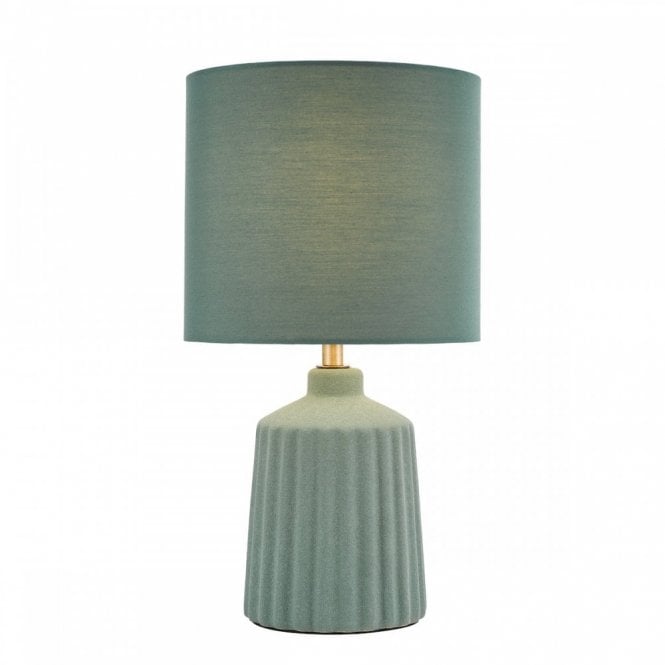 Chloris Small Table Lamp in Green with Shade