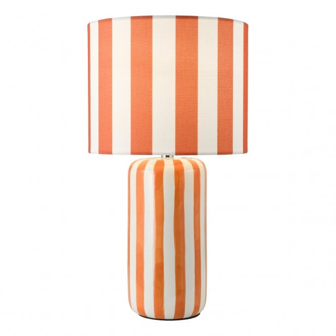 Cicada Ceramic Table Lamp with Shade in Orange