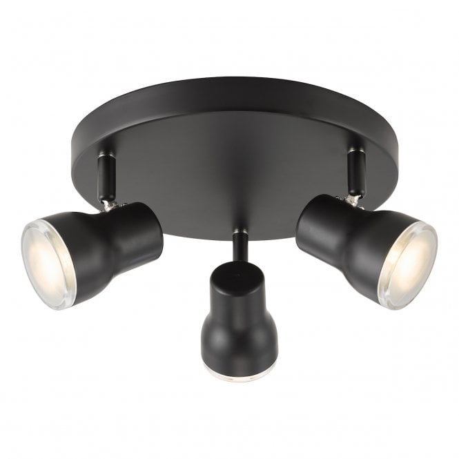 Clint 3 Light IP44 Bathroom Cluster Spotlight Matte Black