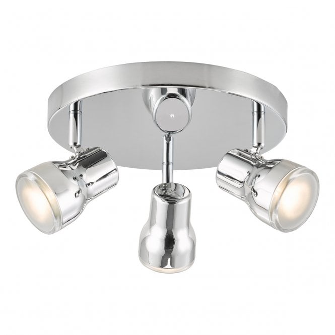 Clint 3 Light IP44 Bathroom Cluster Spotlight Polished Chrome