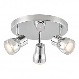 Bathroom cluster lights in polished chrome