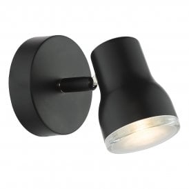 Black bathroom spotlight wall light
