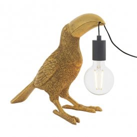 CLYDE Vintage Gold Toucan Table Lamp