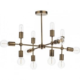 CODE large open frame old gold featue ceiling light