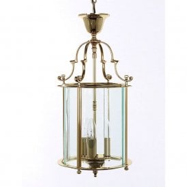 COLCHESTER gold polished brass traditional hall lantern